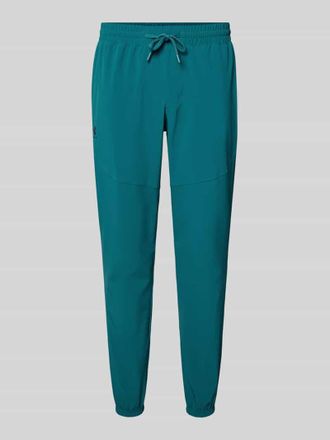 Under Armour Regular Fit Jogger mit Logo-Print Modell Vibe in Petrol, Gr&ouml;&szlig;e XXL