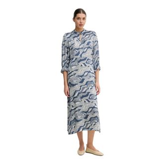Bruuns Bazaar Floret BBClarenas jurk - Dames - Casual kleedjes - Blauw - XS - Kleedjes