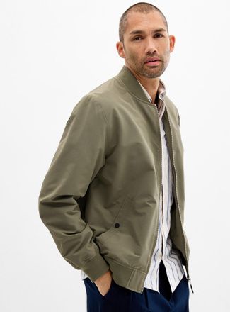 Lindbergh Mens Stretch nylon Bomber Jacket