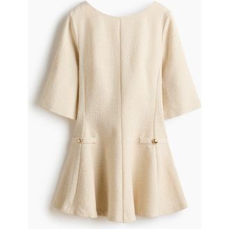 H&M Boucl&eacute; Dress in Light Beige at Nordstrom, Size Xx-Large