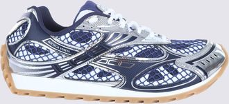 Bottega Veneta Blue And Silver Orbit Sneakers