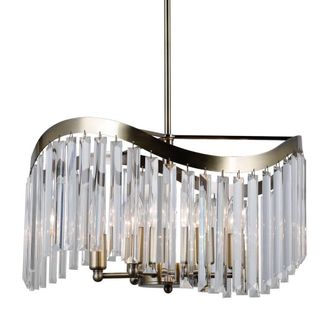 Netlighting Stylized Hanging Pendant Antique Bronze 6 Light E14 in Brown