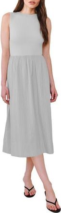 Bella Dahl Mixed Media Sleeveless Midi Dress in Minted Sage at Nordstrom, Size X-Small
