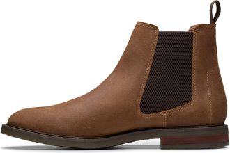 Clarks Mens Jaxen Easy Chelsea Boot, Cola Suede, 6.5 UK