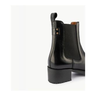 Maison Toufet Schoenen, Dames, Zwart, 41 EU, Leer, Bottine Golda