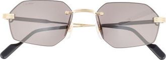 Cartier 54mm Frameless Sunglasses in Gold /Grey Lens at Nordstrom