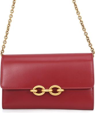 Saint Laurent Red Color Leather Chain/Shoulder Wallet (Pre-Owned)