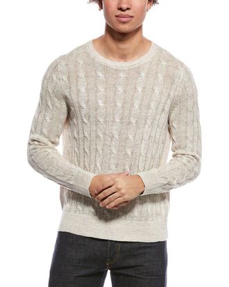 Brooks Brothers Linen Cable Crewneck Sweater