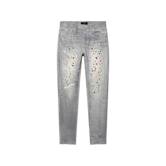 Purple Slim-fit Jeans, male, Gray, Size: W34 P001 Low-Rise Skinny Jean