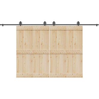 vidaXL Vidaxl - Kit De Herrajes Para Puertas Correderas Acero Negro 400 Cm