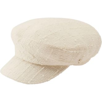 Helen Kaminski Vicky Boucl&eacute; Wool Blend Newsboy Hat in Cream at Nordstrom Rack