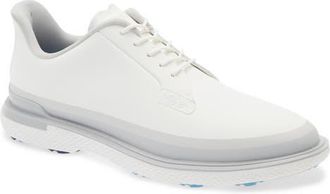 G/Fore Gallivanter Tuxedo Stripe Golf Shoe in Snow/Nimbus at Nordstrom, Size 7.5