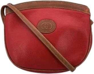 Gucci Pre-owned Cross Body Bags, female, Red, Size: ONE SIZE Pre-owned Vintage Messenger Bag
