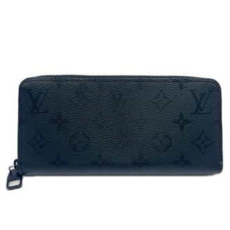 Louis Vuitton Monogram Black Coated Canvas Long Wallet (Bi-Fold) (Pre-Owned)