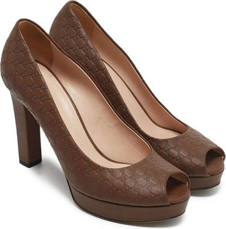 Gucci Pumps a punta aperta 2024 - Marrone