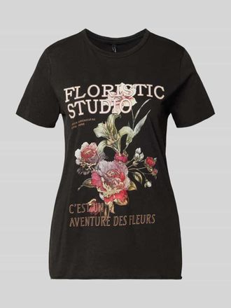 Only Regular Fit T-Shirt aus reiner Baumwolle Modell LUCY in Black, Gr&ouml;&szlig;e XL