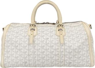 Goyard Croisiere Coated Canvas White Canvas Handbag (Pre-Owned)
