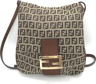 Fendi Zucchino Pattern Crossbody Womens Bag (Pre-Owned)