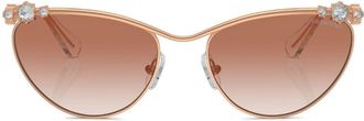 Swarovski SK 7017 sunglasses - women - Metal - 58 - Pink