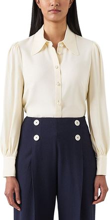 L.k. Bennett Lk Bennett Sonya Woven Silk-Blend Top