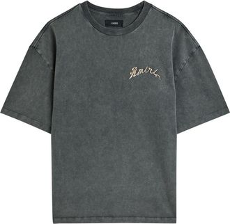 Amiri Dragon Embroidered Cotton T-shirt - Black - XL