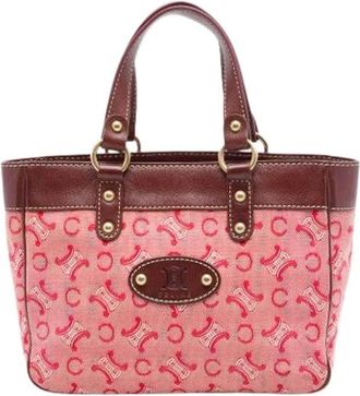 Celine Borsa Tote Pre-owned in Tela - - Pre-owned - Donna - Rosso - ONE SIZE