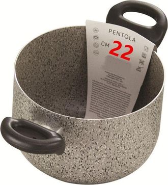 Trade Shop Trade Shop - Doble Mango De Olla De Piedra Antiadherente Di&aacute;metro De Piedra 16-18-20-22 Cm Utensilio De Cocina - -22 Cm