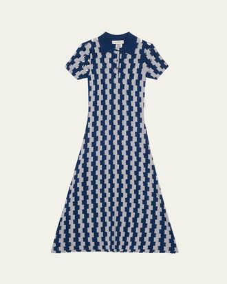 Zankov Margerite Abstract Cutout Merino Wool Midi Dress