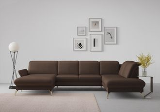 Sit&more Wohnlandschaft »Fashion U-Form« wahlweise mit Kopfteilverstellung, Vorziehsitz, motorisch, Nickelfüsse