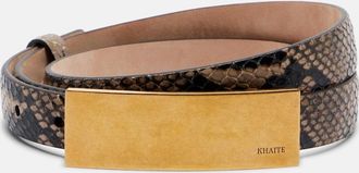Khaite Berlin snake-effect leather belt