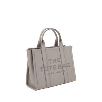 Marc Jacobs Grained Calf Leather Tote Bag - Gray