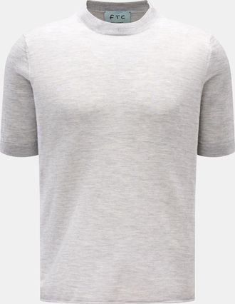 FTC Men - Short sleeve crew neck jumper grey mottled