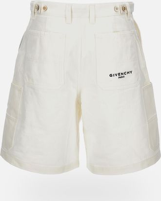 Givenchy Shorts In Denim Con Tasche Applicate