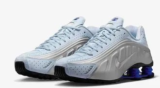 Nike Shox R4 AR3565-402 Sneakers Womens Blue Tint Running Shoes HAM736