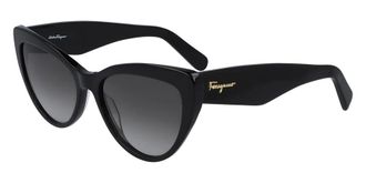 Ferragamo Grey Cat Eye Ladies Sunglasses SF930SCP 001 56