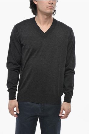 Paolo Pecora Extrafine Virgin Wool V-Neck Sweater size Xxl
