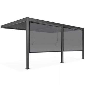 Oviala P&eacute;rgola bioclim&aacute;tica adosada de 3x6m y 2 toldos de 2,66 x 2,34m