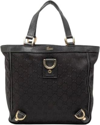 Gucci Pre-owned Handbags, female, Black, Size: ONE SIZE Pre-owned Tote Bag