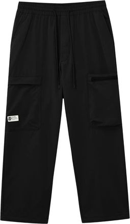 Fingercroxx Broek met trekkoordtaille en cargozak - Zwart