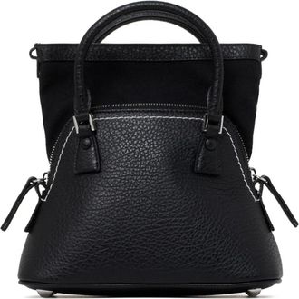 Maison Margiela Black Leather Mini Tote Bag