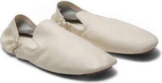 Mango Leather Loafer in Ecru at Nordstrom, Size 8.5Us