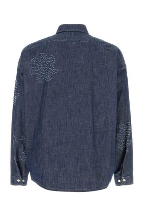 Marni Mens Denim Shirt Orion Blue Exterior: Cotton Camicie