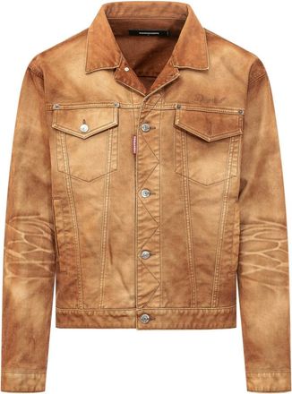 Dsquared2 Beige Shirt Collar Jacket