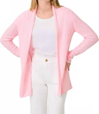 Lilly Pulitzer Faretta Long Length Cardigan In Pink Muse