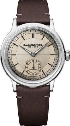 Raymond Weil Millesime Mens Brown Watch 2930-STC-11001 Leather - One Size