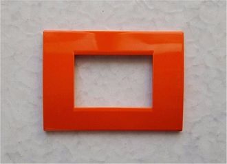 Trade Shop Trade Shop - Placca Placche Placchete Compatibili Living Light In Abs 3 4 7 Posti Colorate - Orange