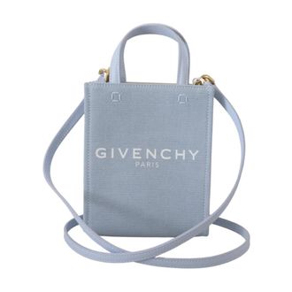 Givenchy Handbags, female, Blue, Size: ONE SIZE Chic Cloud Blue Cotton Mini Bag