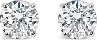 House of Brilliance AGS Certified 14K White Gold 1.0 Cttw 4-Prong Set Brilliant Round-Cut Solitaire Diamond Push Back Stud Earrings
