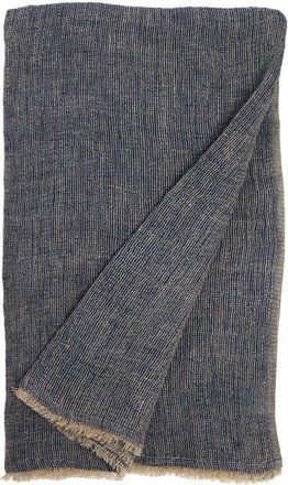 Pom Pom at Home River Oversize Linen Throw Blanket in Navy at Nordstrom