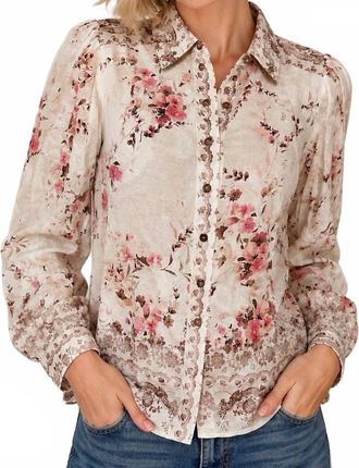 Elie Tahari Floral Blouse In Multicolor